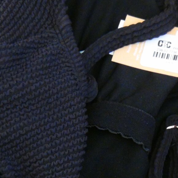 Kona Sol Pucker Textured Square Neck One Piece Swimsuit Black S, M, L - Picture 4 of 9